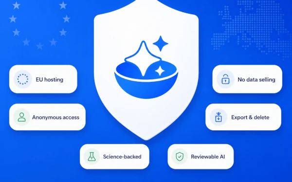 Your food data stays yours