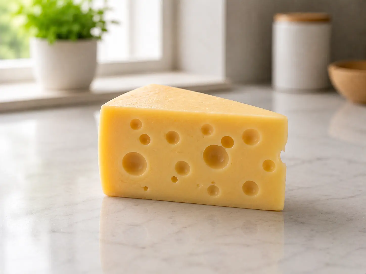 Pieces of firm cheese