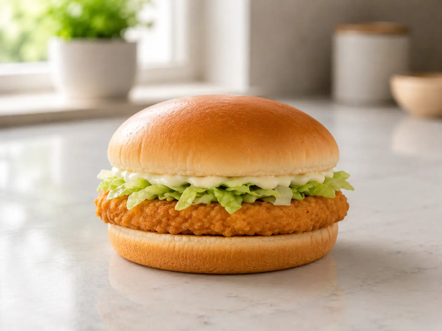A McChicken sandwich