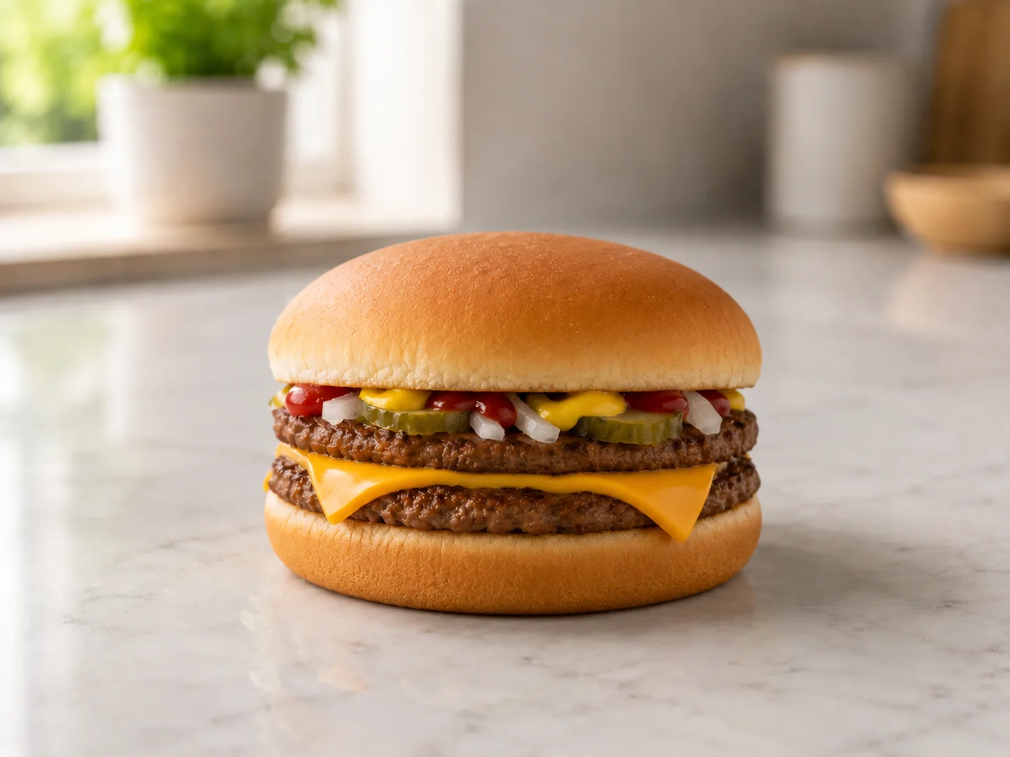 A McDouble burger