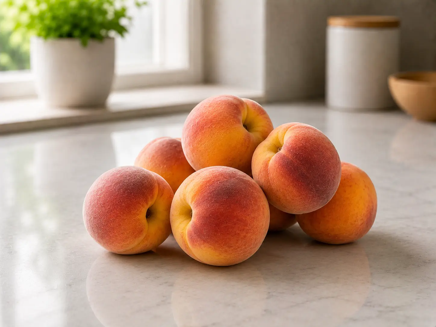 Fresh ripe peaches