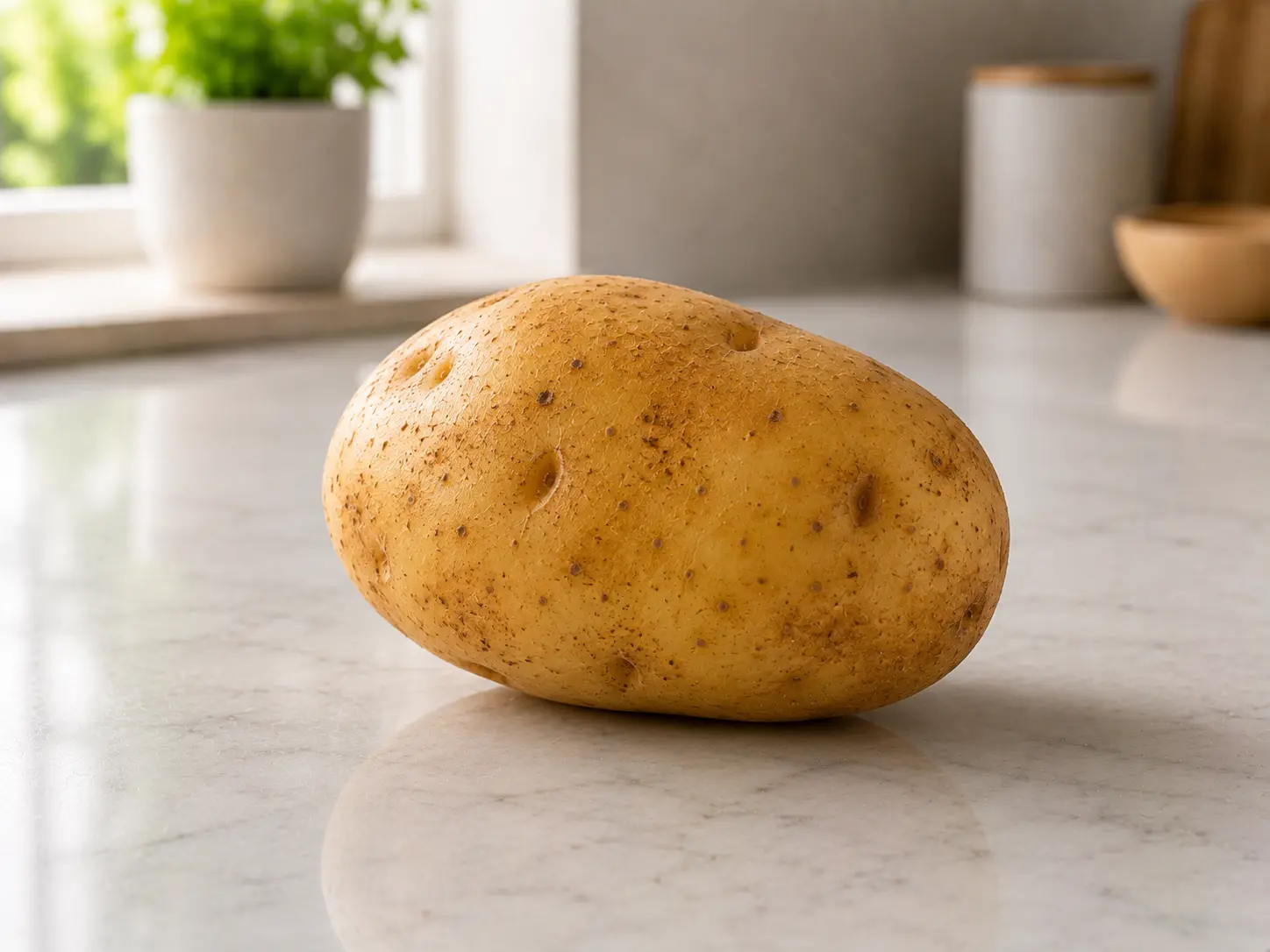 Whole raw potatoes