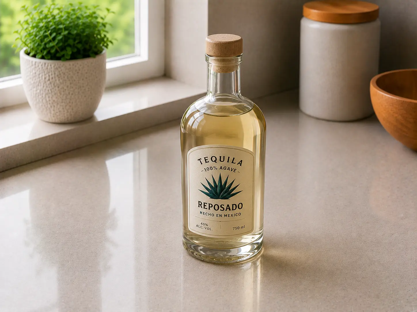A small glass of tequila