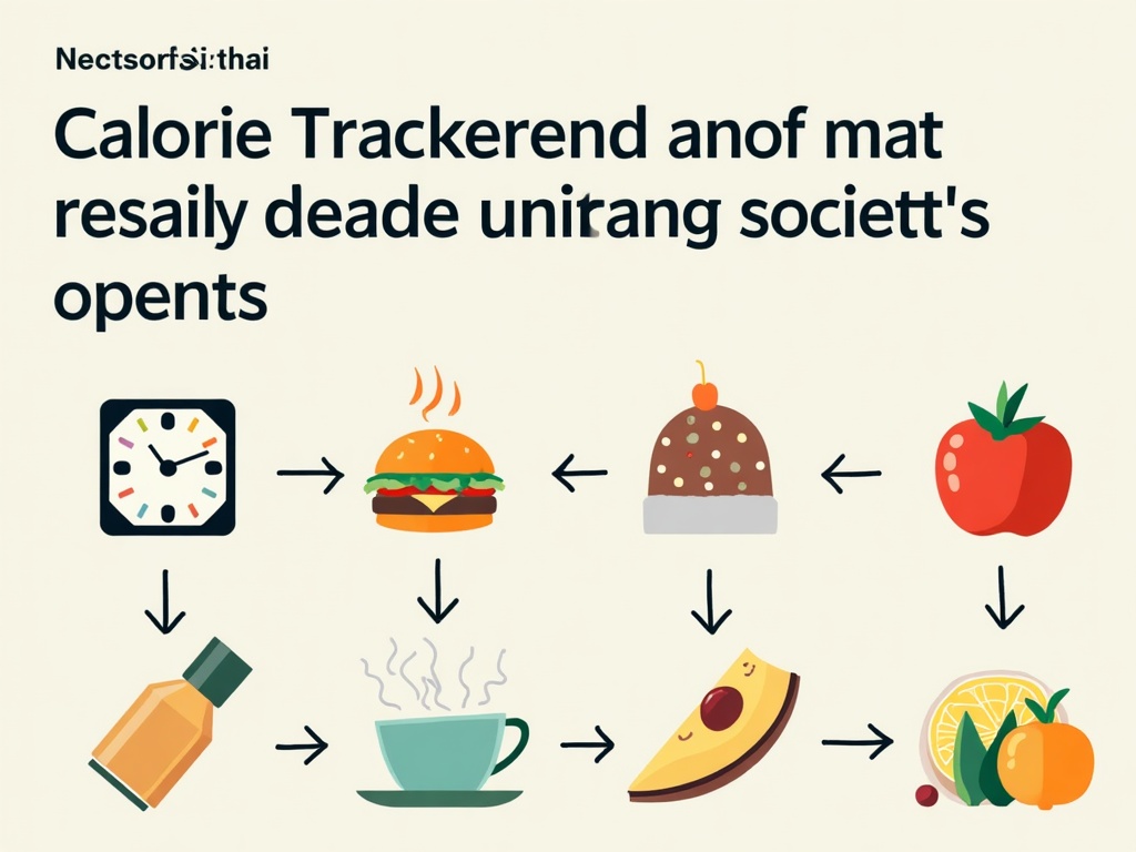 Diagram with a clock, burger, dessert, and apple connected by arrows to drinks and fruit.